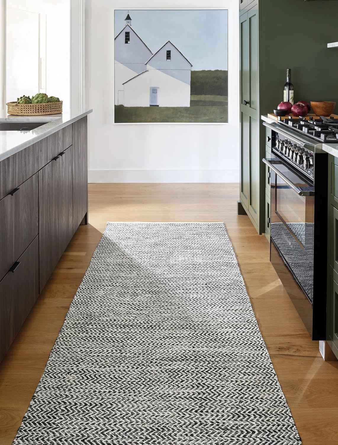 Dash & Albert Coastal Black Handwoven Indoor/Outdoor Rug, 2 X 3 Feet, Black Geometric Pattern - Premium Luxury Hotel Quality Soft Breathable Hypoallergenic Machine Washable Easy Care All Season