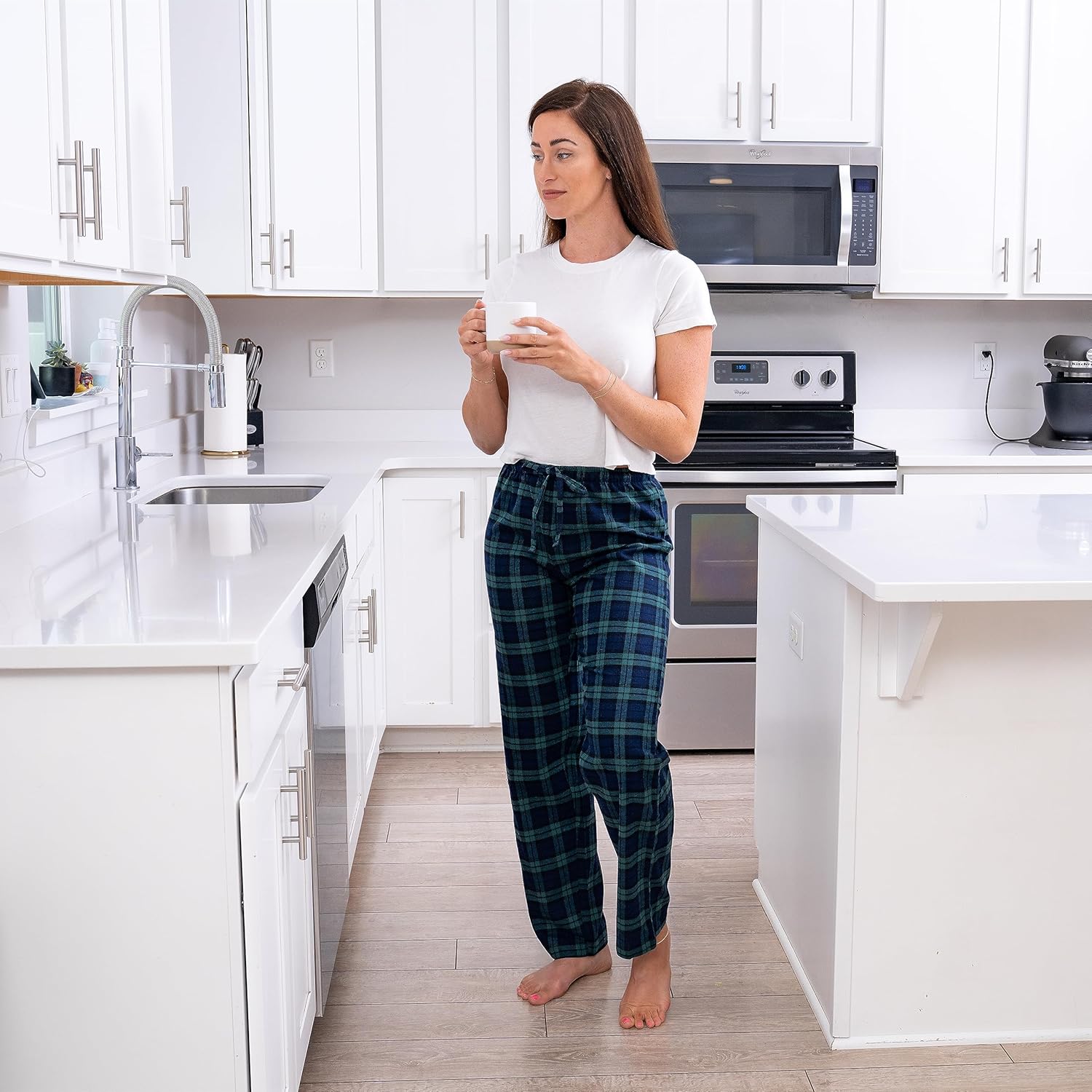 CYZ Women's 100% Cotton Super Soft Flannel Plaid Pajama/Lounge Pants - Image 4