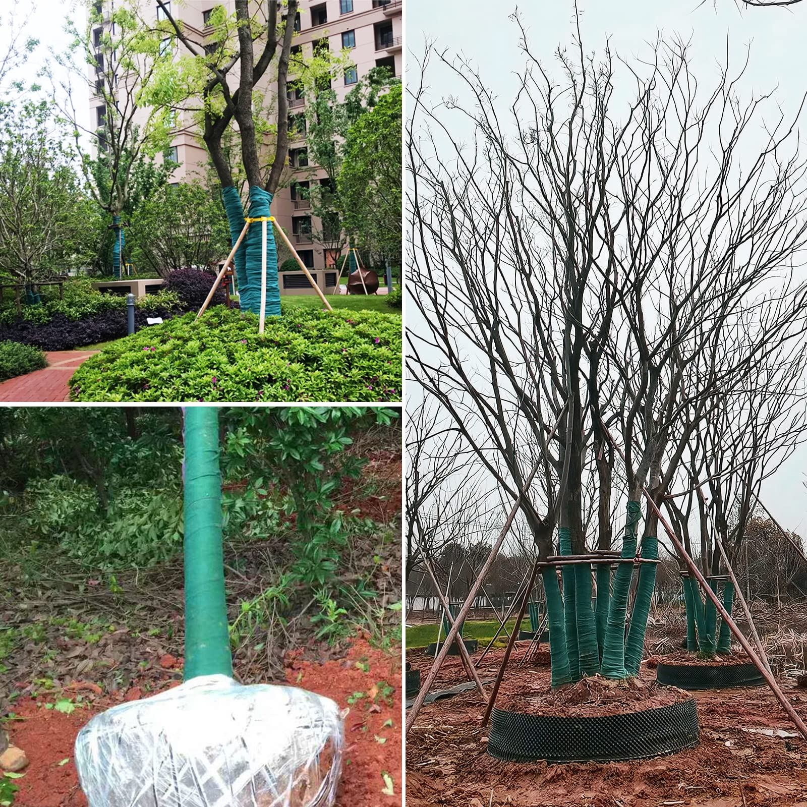 Bandage Protection Arbre IBamso - Rouleau 17.5m X 12.2cm, Antigel, Hydratant - Pour Arbres Fruitiers, Arbustes - Tissu Non Tissé 3 Couches