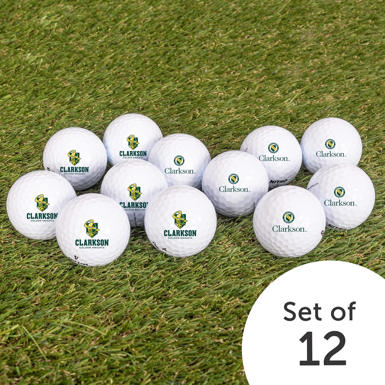 Desert Cactus Clarkson University Golf Balls 12 Pack – CU Golden Knights Full Color Dozen – Officially Licensed Sport Team Accessory