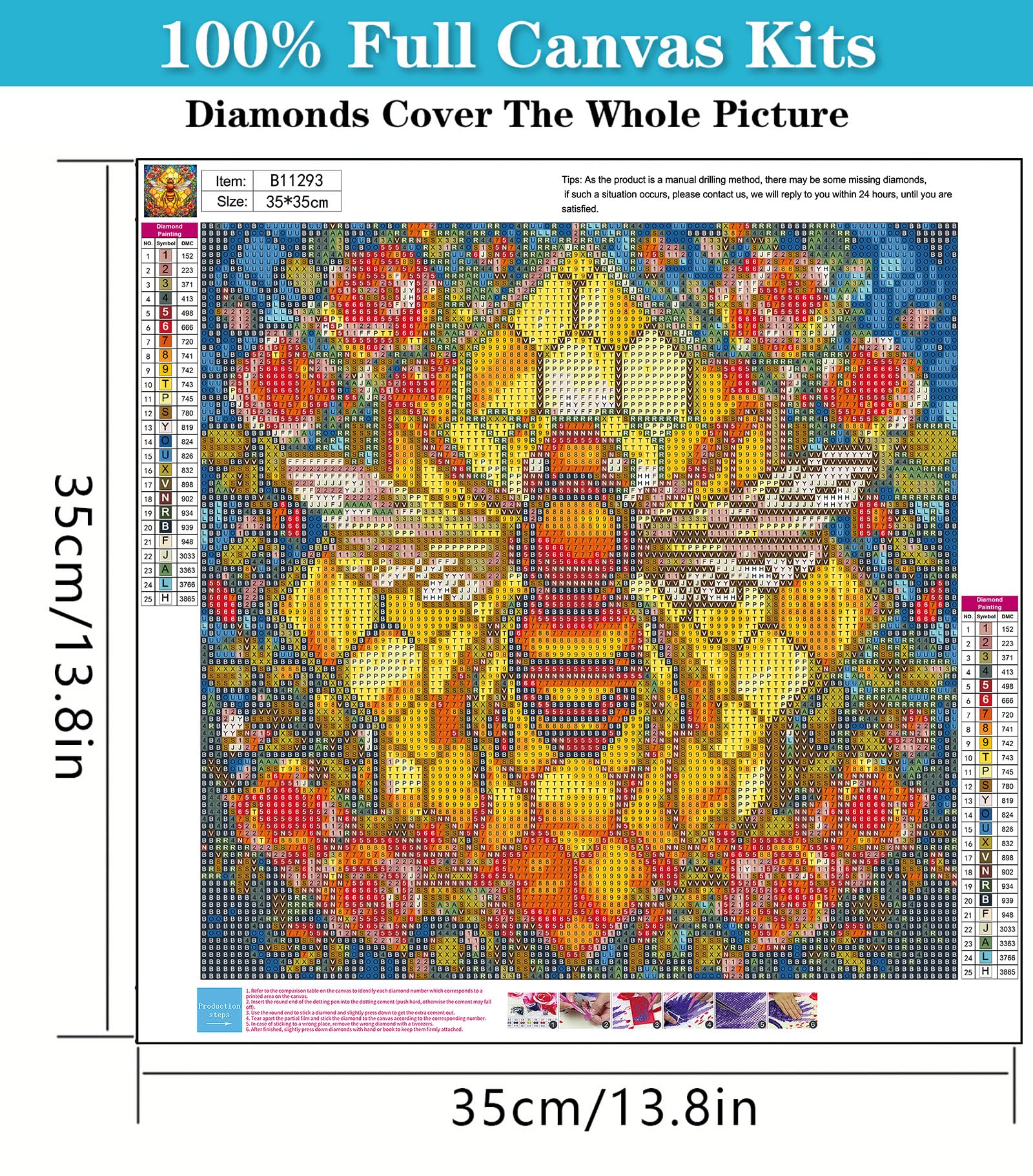 Amazon | mrpwnle 蜂ダイヤモンドアートキット 大人用 ハチ