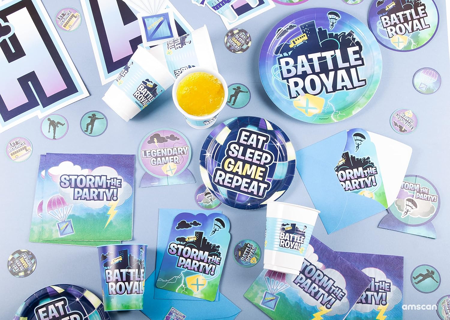 Battle Royal Spiral Decoration - Multicolor, 12 Pcs