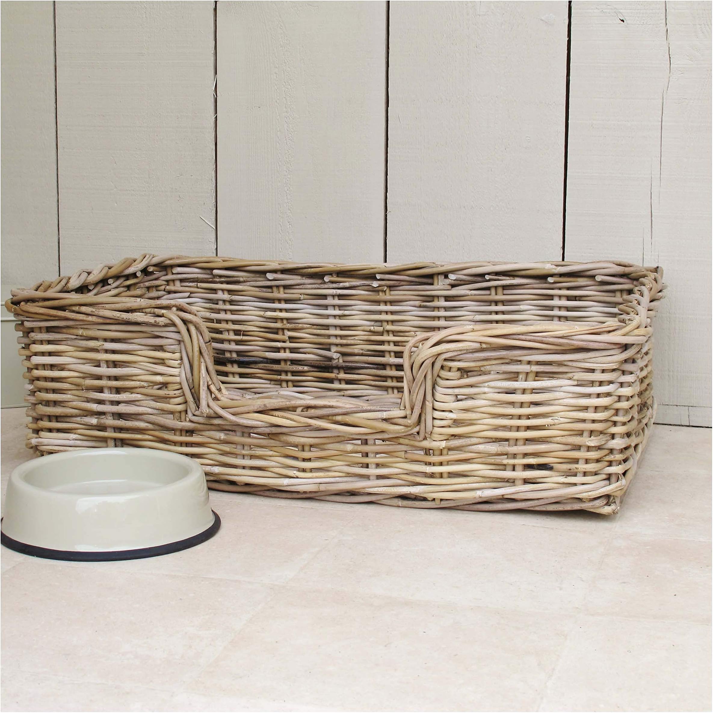 Bliss and Bloom Wicker Dog Bed Basket LARGE