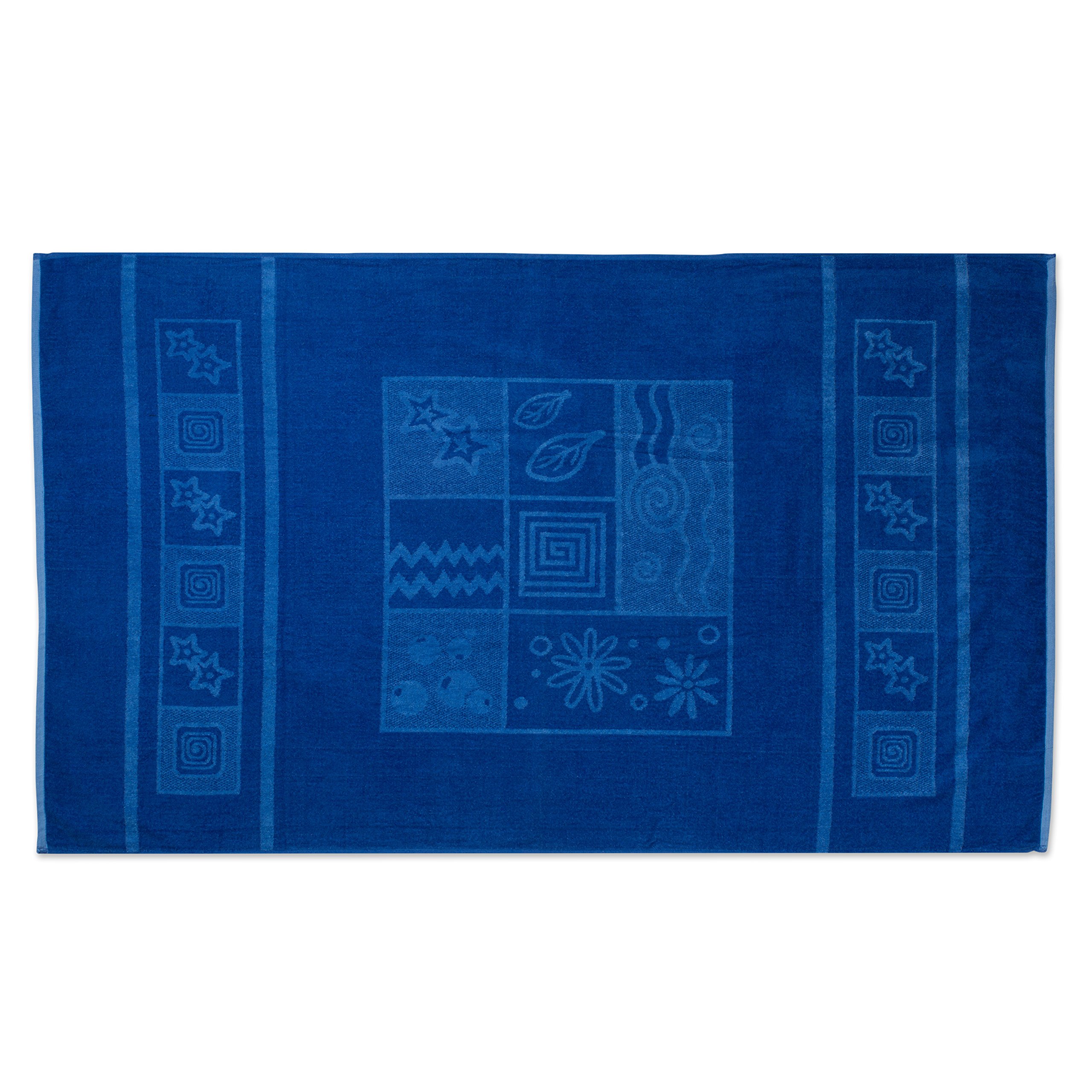 J&M Home Fashions Beach Towel, Square, 36in x 64in