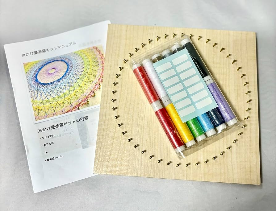 Amazon | 糸かけ曼荼羅の制作キット ナチュラルカラー（手芸キット
