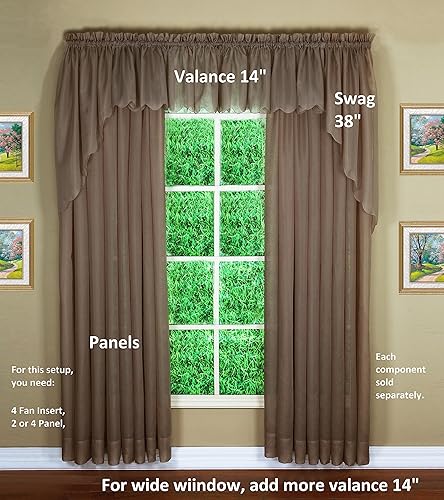 Vista 83 de Today's Curtain - Cortina Emelia de gasa original, panel de 84 pulgadas, negro, 60 pulgadas de ancho x 84 pulgadas de largo