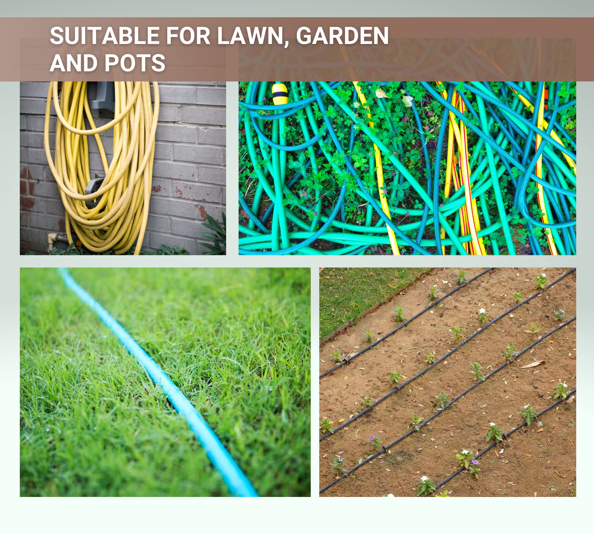 DOJA Barcelona | Estaca Sujeta Mangueras | Pack 50 | 16-20mm Ø | Estaca Riego Huerto | Piqueta Microtubo Riego por Goteo | Estacas de Jardin/Huerto, Soporte Manguera, Mallas y Telas Cesped