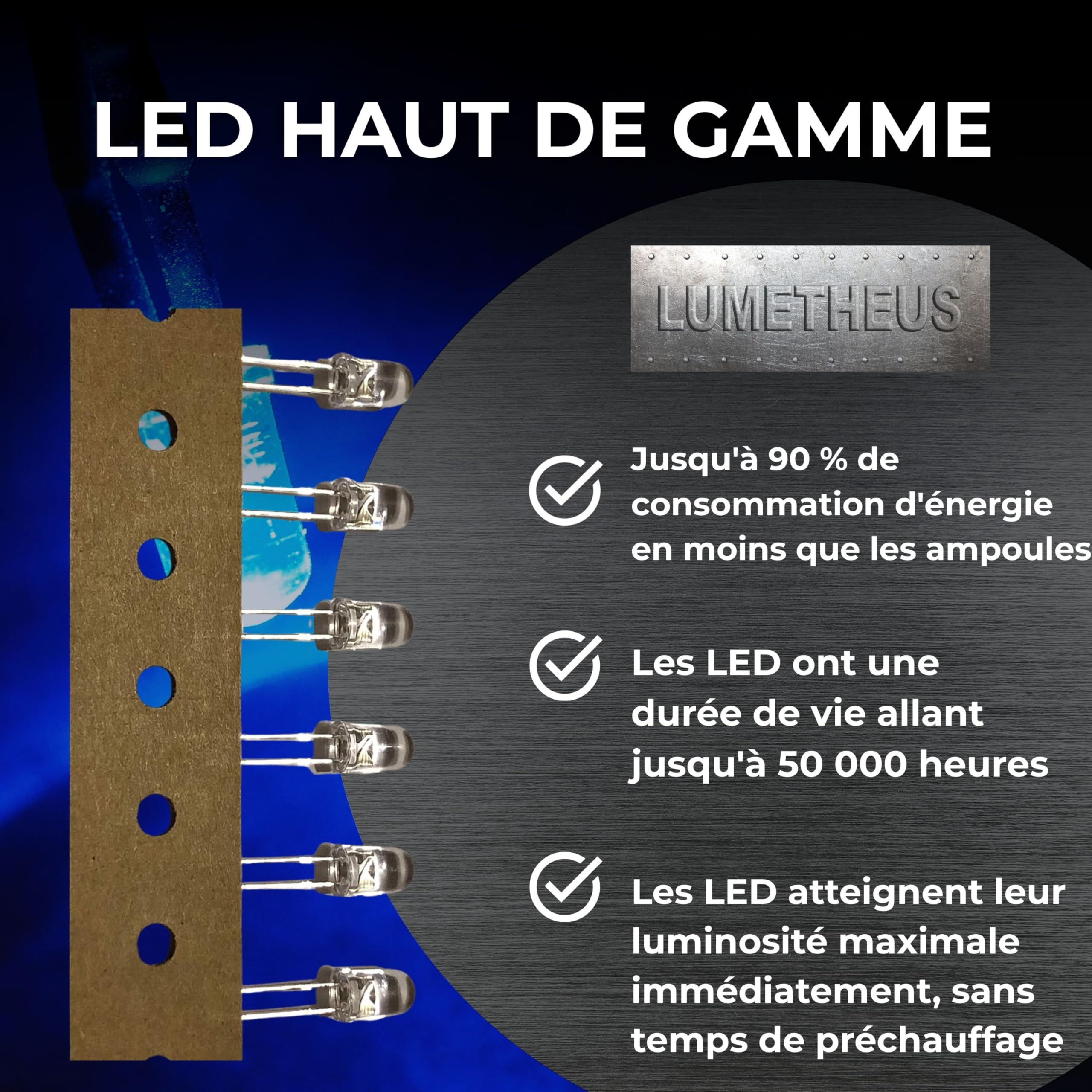 Diodes électroluminescentes LED pré câblées, blanc, rouge, vert, bleu Diodes électroluminescentes LED pré câblées, blanc, rouge, vert, bleu