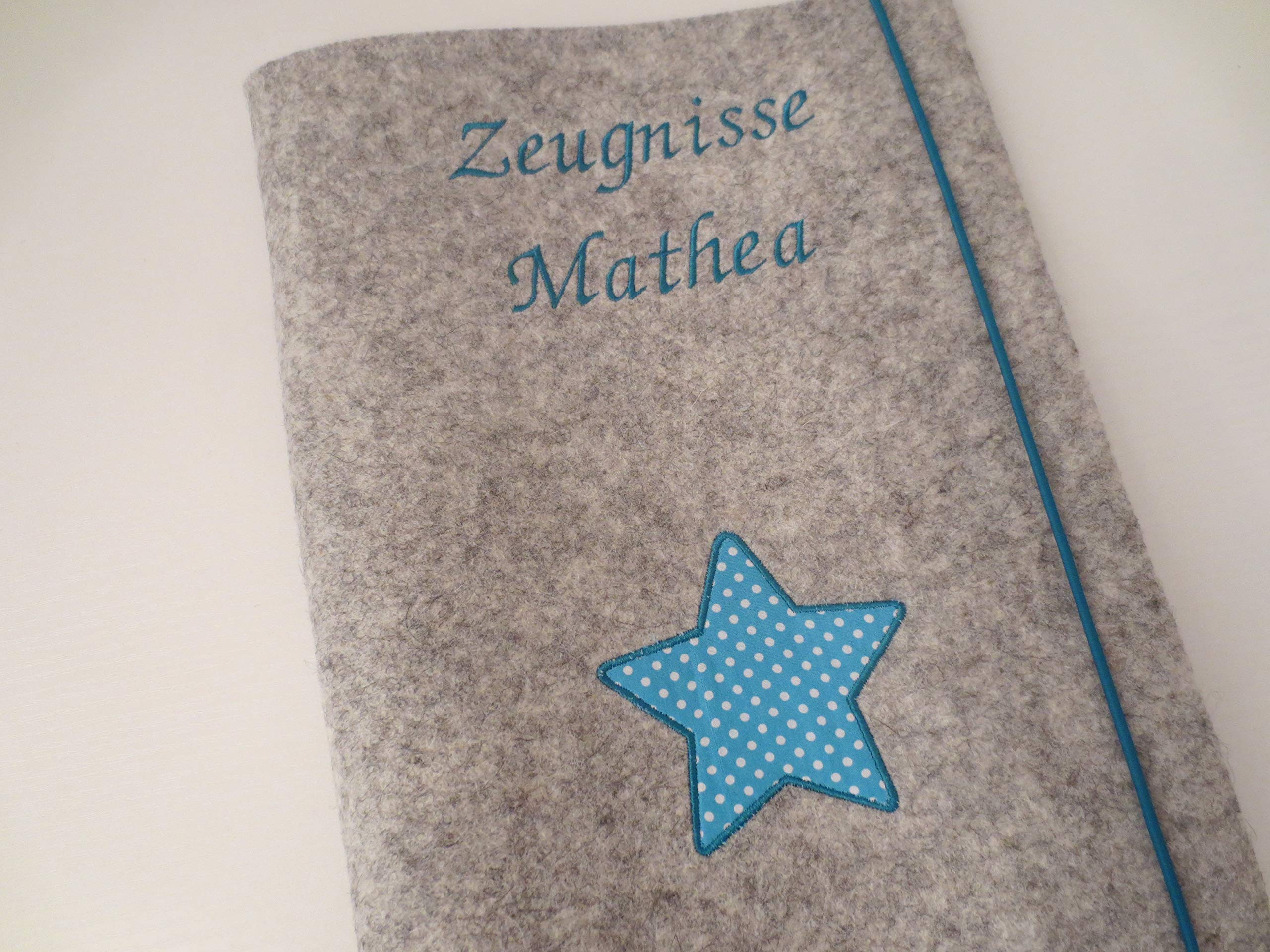 Zeugnismappe Wollfilz Mappe Zeugnisse DIN A4 Grundschule Schule