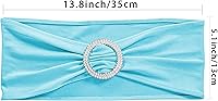 Vista 3 de Obstal 10 cintas elásticas de elastano para sillas de recepción de boda, bandas elásticas universales para silla con hebilla deslizante