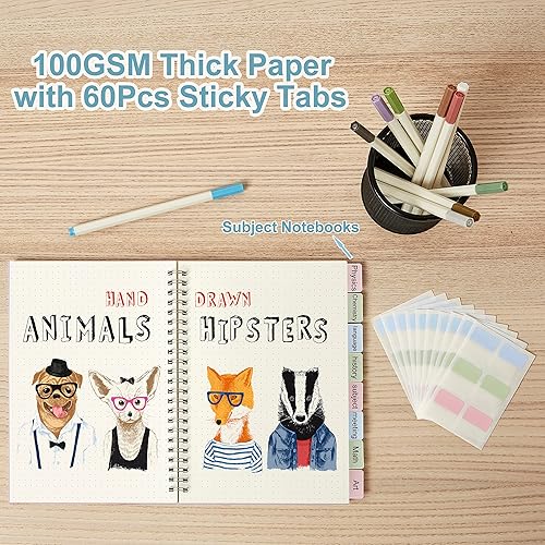 Miniatura 4 de Paquete de 3 cuadernos pequeños en espiral, cuaderno de puntos A6 de 4.3 x 5.7 pulgadas, cuadrícula de puntos de 100 GSM de 0.197 x 0.197 in, 80