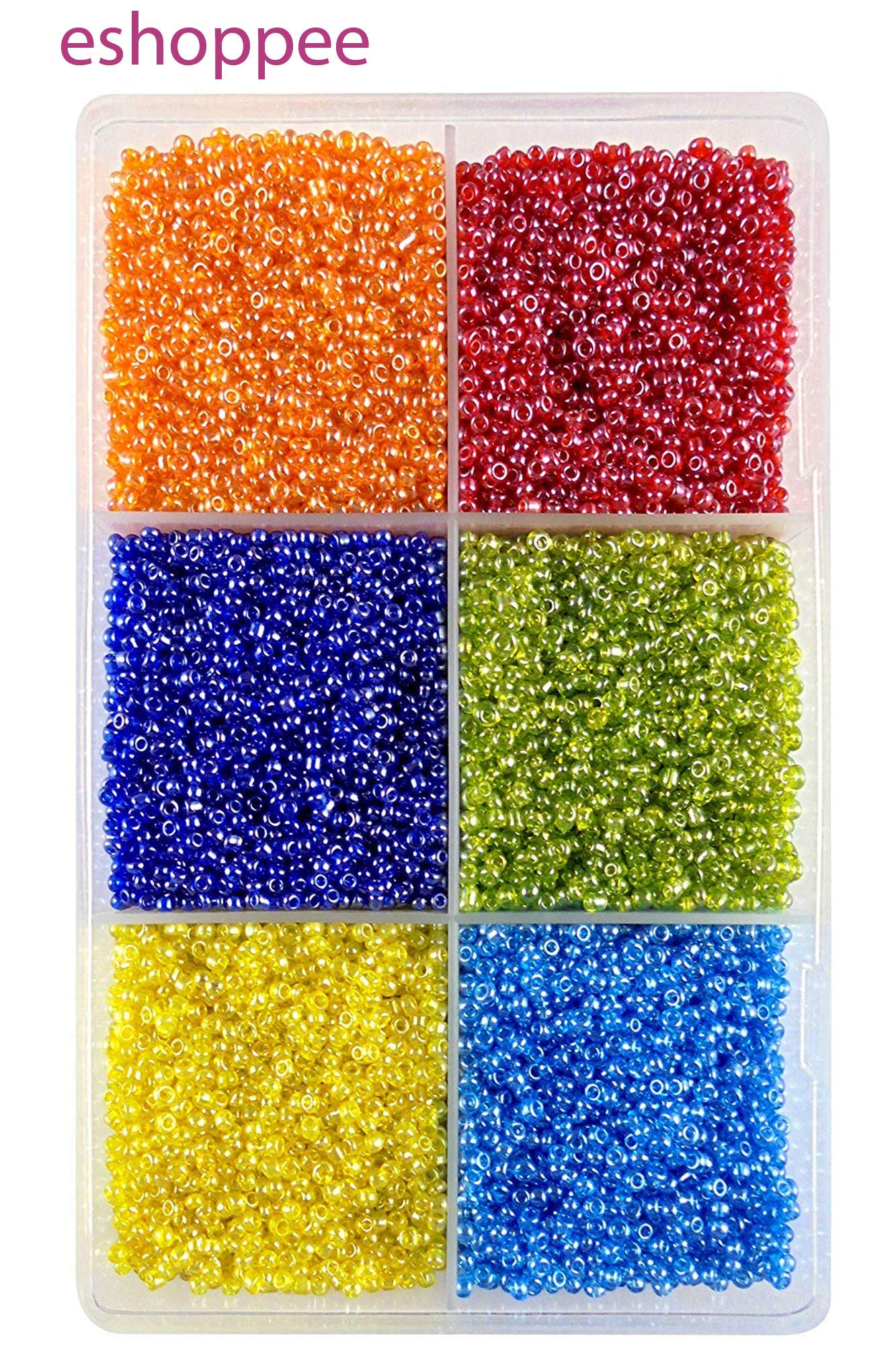 eshoppee 11/0 (2mm) Luster Shade six Color Glass Seed Beads for Jewellery Making kit Art and Crafts Materials for Embroidery Necklace Bracelet Earring Making Materials DIY kit (Multi Luster) (B07KT3Q9TH) Amazon Price History, Amazon Price Tracker