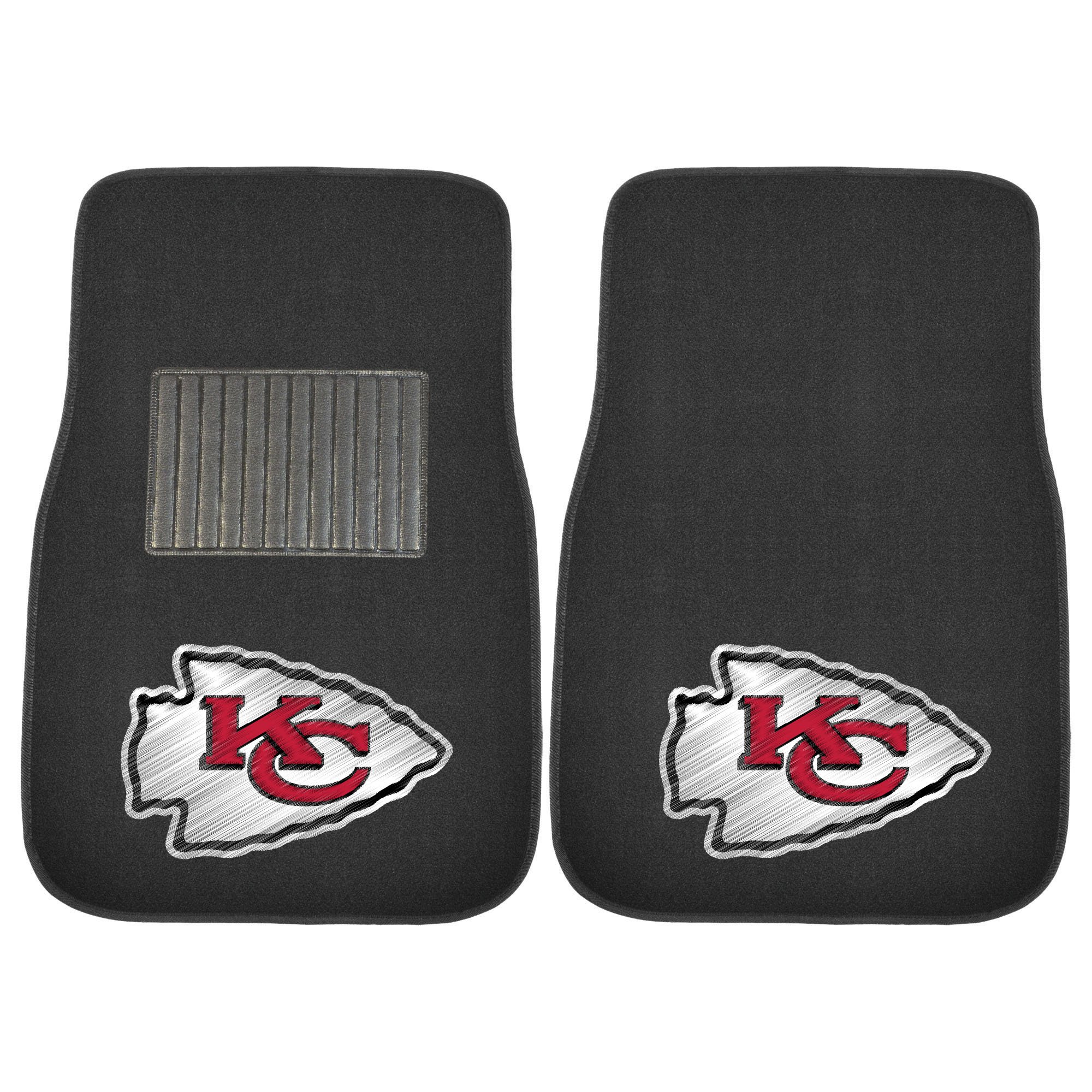 FANMATS NFL Unisex-Adult 2-Piece Embroidered Team Logo Car Mat Set