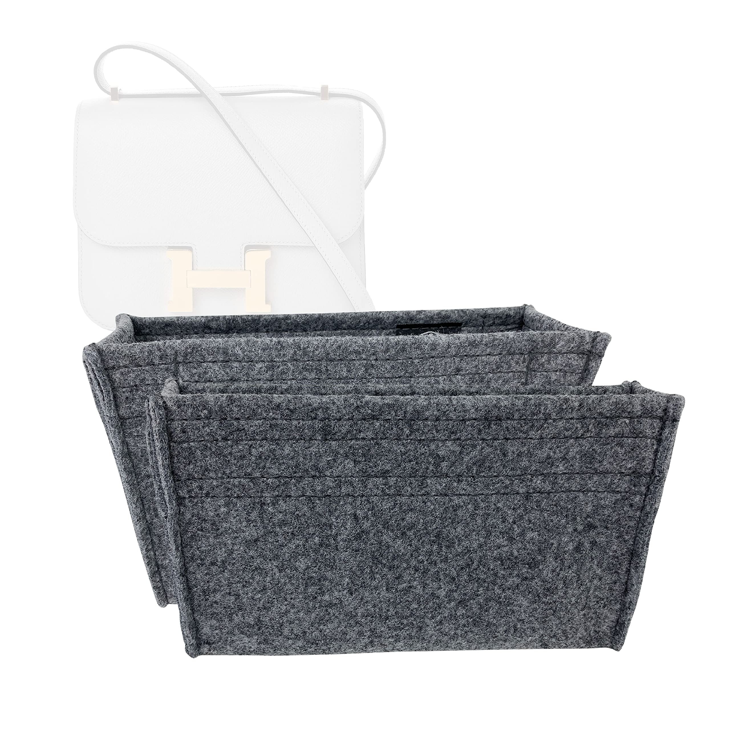 ZoomoniZoomoni Bag Organizer for Hermes Constance 18 (Set of 2) Bag - Premium Felt Purse Handbag Insert Liner Shaper (Handmade) Soft Structure Support