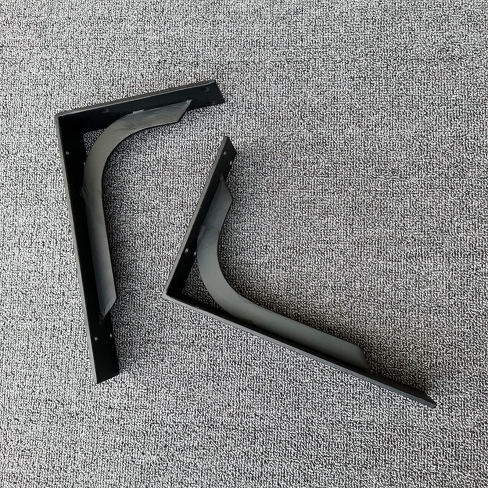 Staffe per Mensola Pesante, Triangolare Supporto per Mensole Pesanti Appesa a Muro Supporti Ripiani,Per Casa Bagno Soggiorno Cucina,Carico 250 kg,Negro,2 Pezzi(Size:50×25cm)