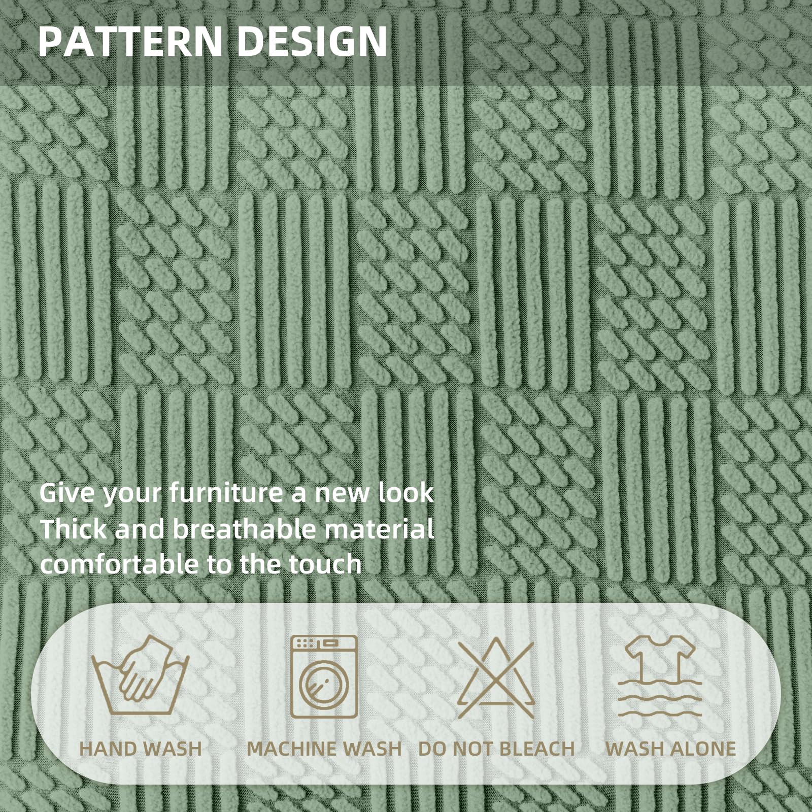 OKYUK Fodera per poltrona Relax, alta elasticità per poltrona relax reclinabile, 4 pezzi, con tasche laterali, estraibili e lavabili fodere protettive (verde riga)