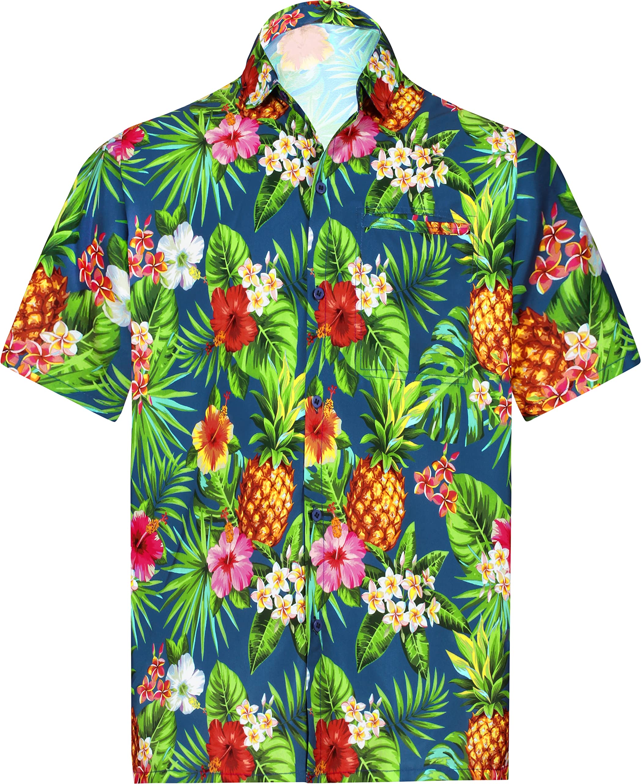 HAPPY BAY Men's Hawaiian Shirt Luau Aloha