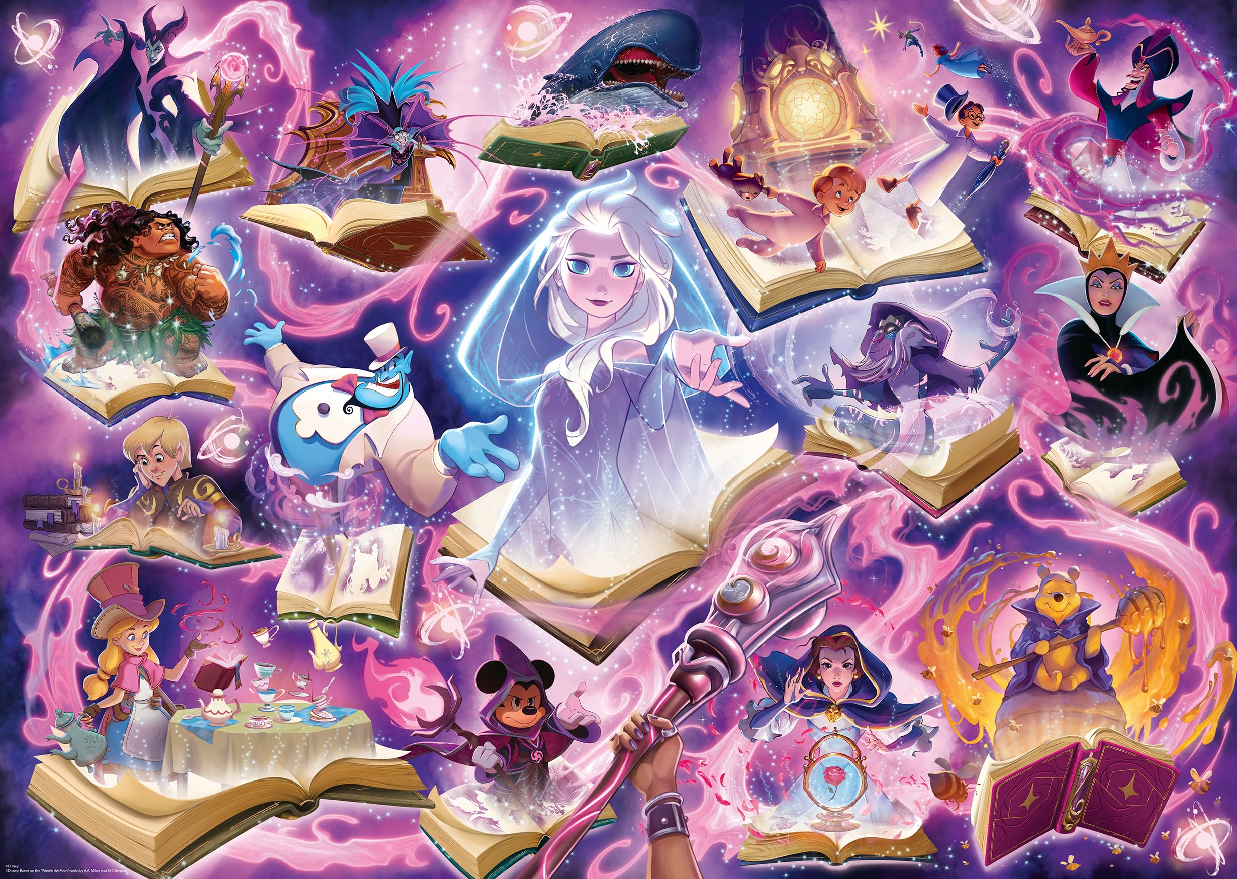Ravensburger Disney Lorcana Glimmers of the Realm: Amethyst 1000 piece Jigsaw Puzzle for Adults and Kids Age 12 Years Up