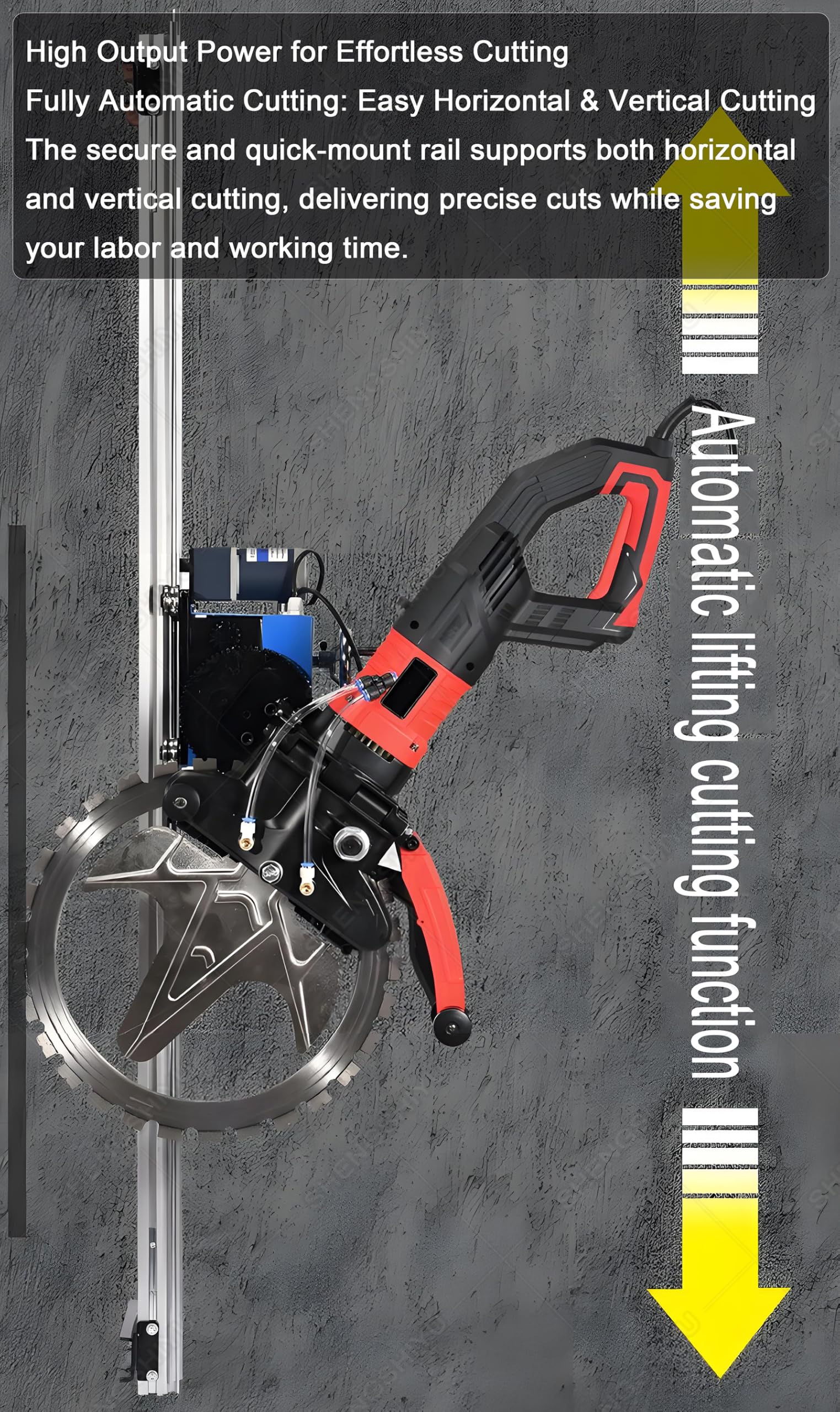 Guia Para Sierra Circular,Carril Automático con Mando a Distancia Para Cortadoras de Pared,Carriles de 1,5 M / 2 M / 2,5 M / 3 M,Corte Automático a Velocidad Constante Sobre El Carril 300cm