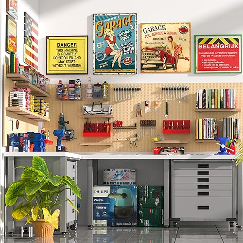 Miniatura 8 de Paquete de 6 soportes flotantes para estantes de 6 pulgadas, soportes ocultos en L resistentes, soportes de estante industriales rústicos con