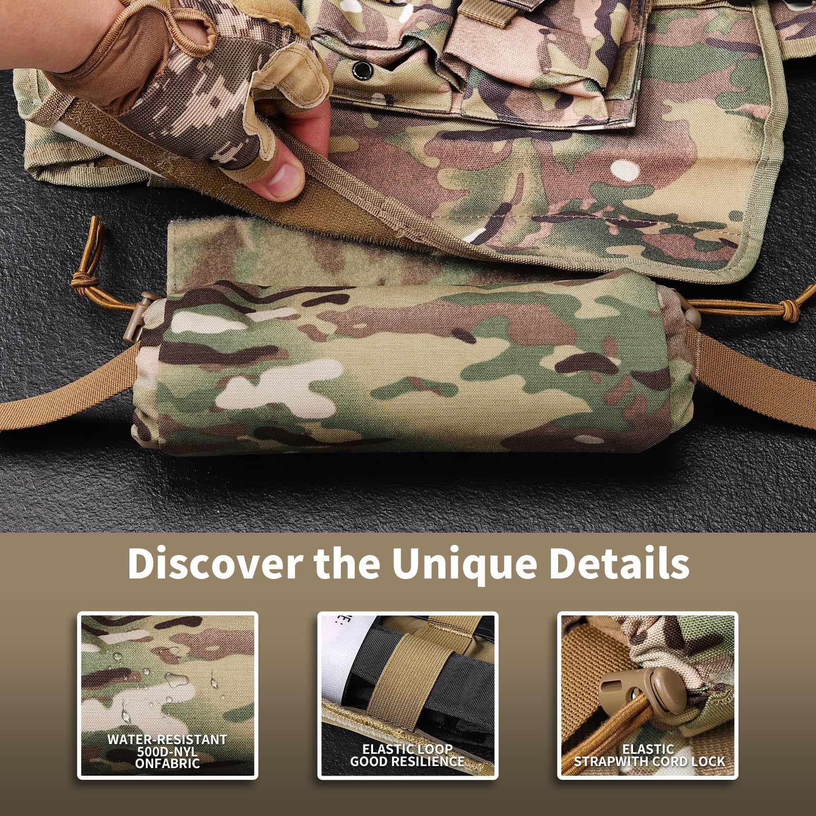 Ifak Pouch - Bolsa de primeros auxilios para traumatismos médicos, bolsa de primeros auxilios EMT, bolsa de transporte abdominal con gancho y bucle, bolsa táctica de primeros auxilios para soporte de