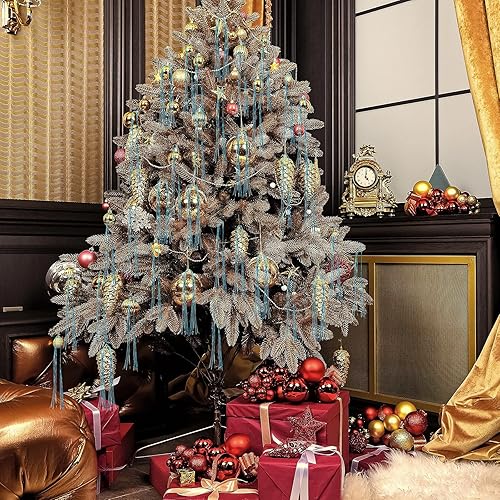 Miniatura 8 de Boao Guirnalda de flecos de oropel iridiscente de 10000 hebras para decoración de árbol de Navidad, suministros de fiesta de graduación, decoración