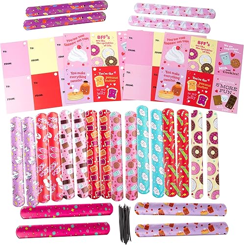 Miniatura 2 de Tarjetas de San Valentín para el aula de niños, pulseras de mejores amigos (24 quilates), grandes regalos del día de San Valentín para intercambio