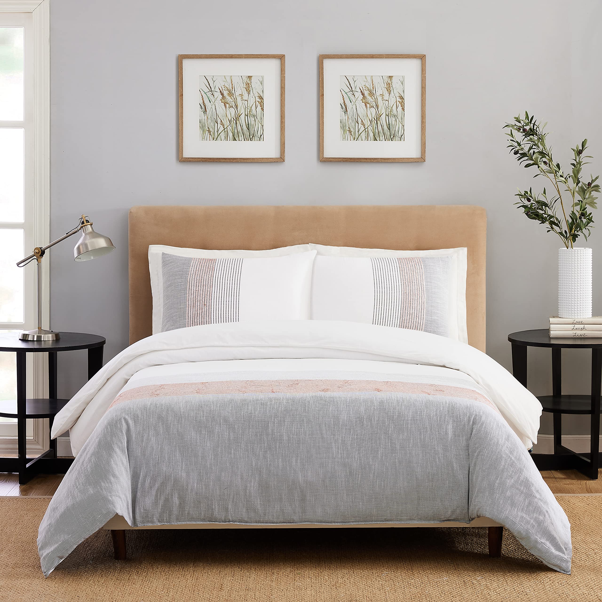 Laurel & Mayfair Holden 3-Piece Cotton Embroidered Duvet Cover Set