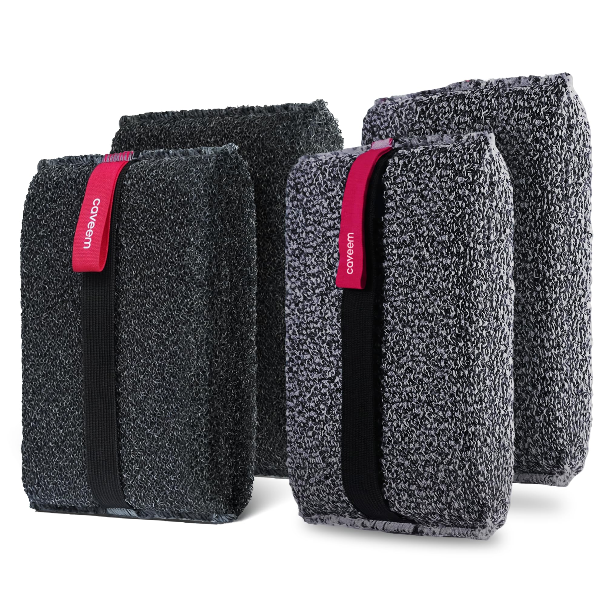 Caveem's Roughness Exfoliating Body Scrubber (4 Pack) – Deep Cleansing for Smooth Skin
