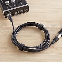 Vista 5 de Yaxa Basics - Pack de 2 cables de micrófono XLR para altavoz o sistema PA, conductores de cobre, revestimiento de PVC de 6 mm, 10 pies, color negro