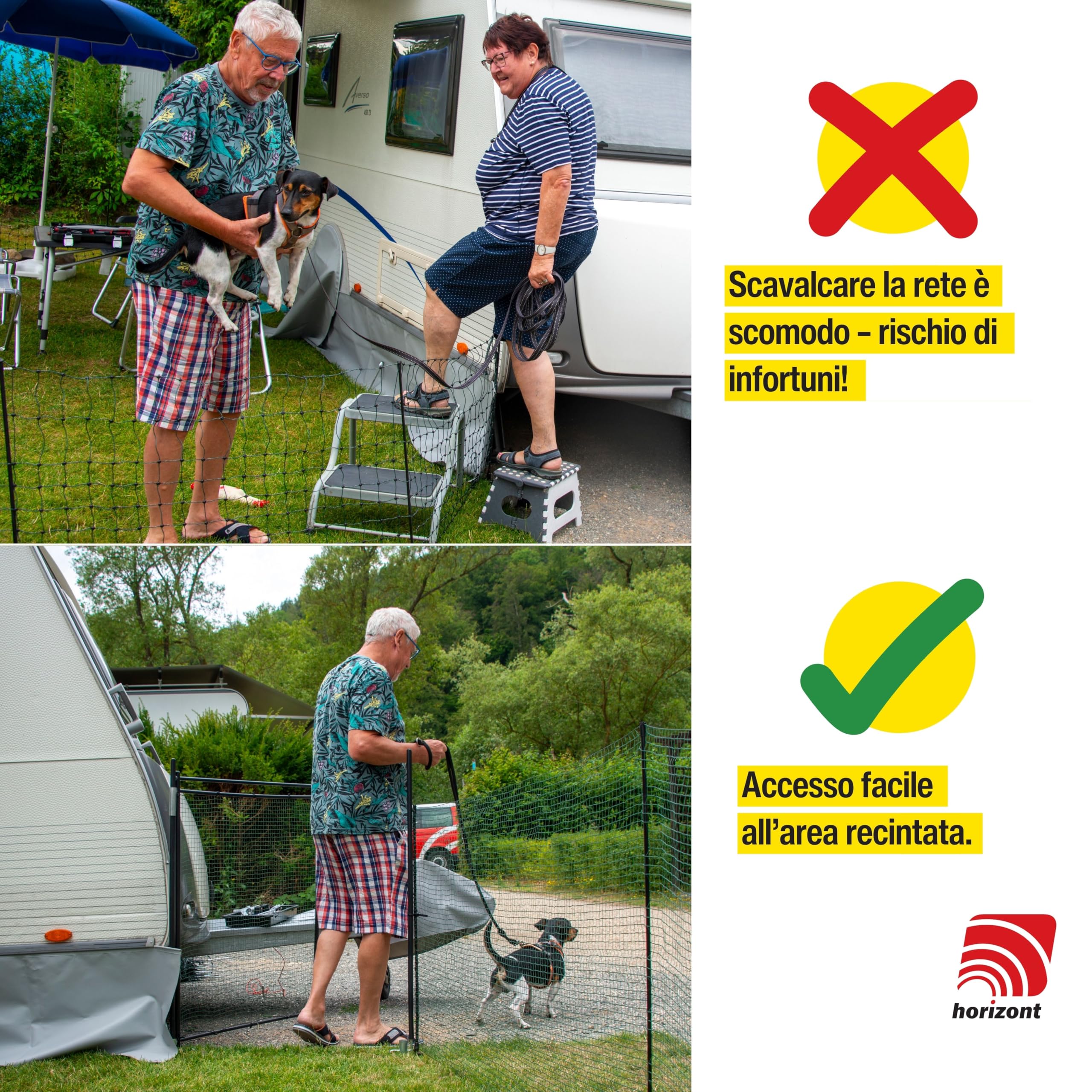 Horizont Cancello per Recinzione, 90 cm, Senza Stomaco - Porta per Reti e Giardino, Ideale per Campeggio