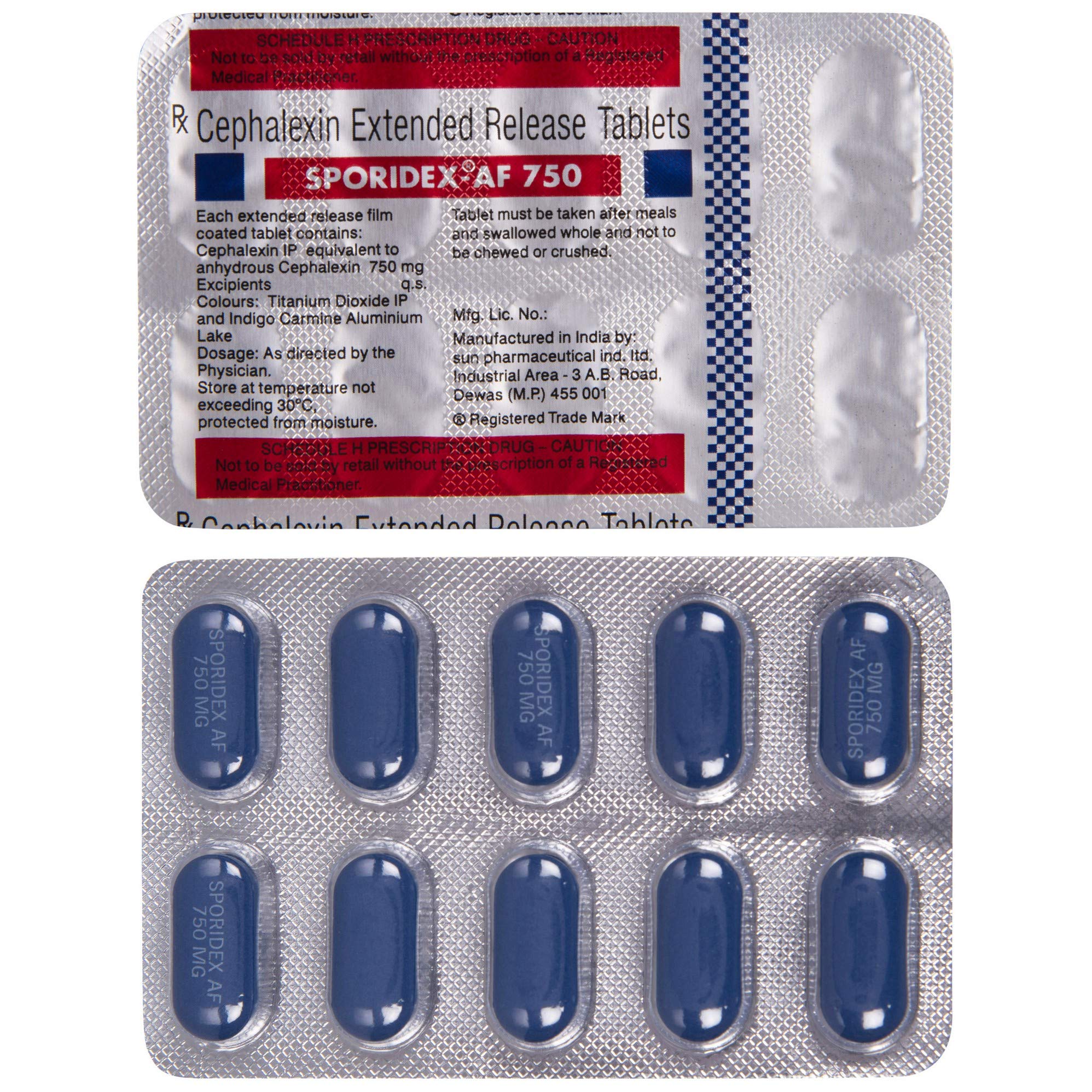 Sporidex AF 750 - Strip of 10 Tablets