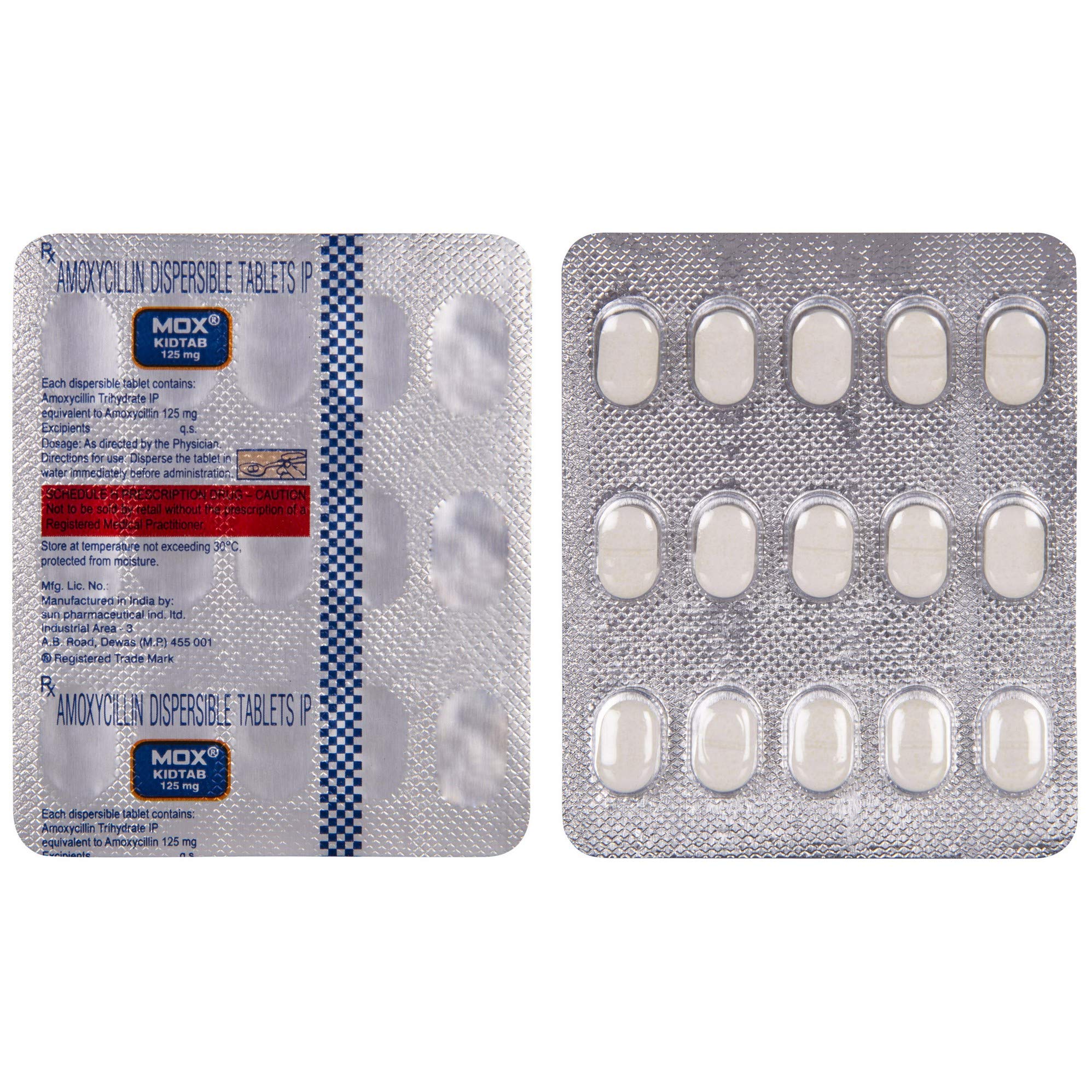 Mox Kid Tab 125 - Strip of 15 Tablets