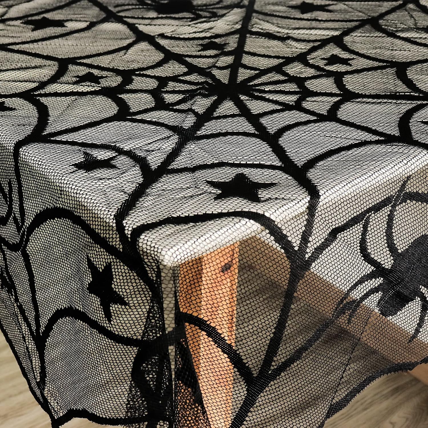 Flash Deals - 60% OFF Pawliss Halloween Decorations Indoor, Black Lace Party Decor, Bat Window Curtains, Spider Web Fireplace Mantel Scarf Cover, Spiderweb Table Topper Tablecloth, Set of 4 Featured Product Pawliss Halloween Decorations Indoor, Black Lace Party Decor, Bat Window Curtains, Spider Web Fireplace Mantel Scarf Cover, Spiderweb Table Topper Tablecloth, Set of 4