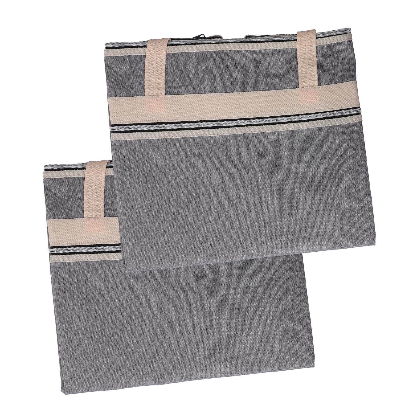 2Pezzi Borse File Impermeabili con Cerniera da Multi per Archiviazione Documenti Laptop e Cancelleria Borsa Stoccaggio Stoffa Oxford Resistente