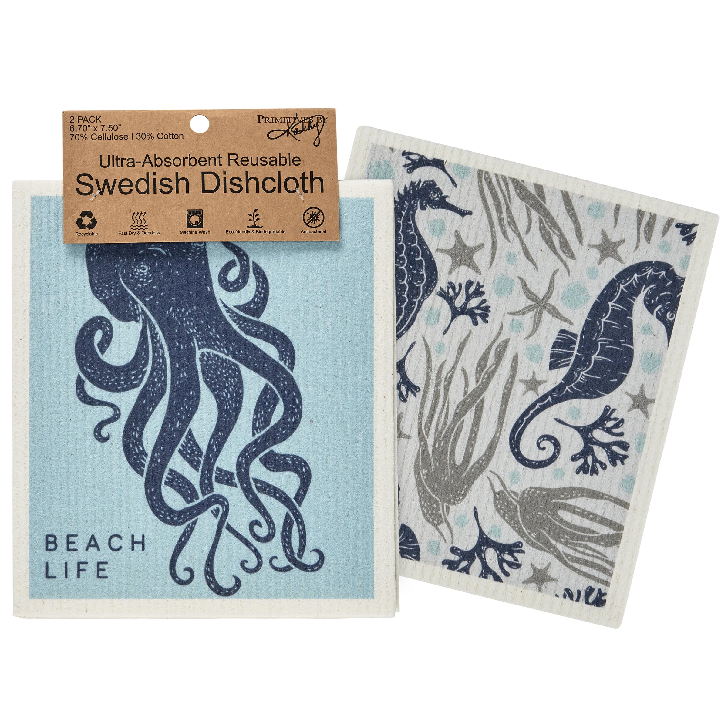 Tissu suédois créatures marines ultra absorbant et biodégradable