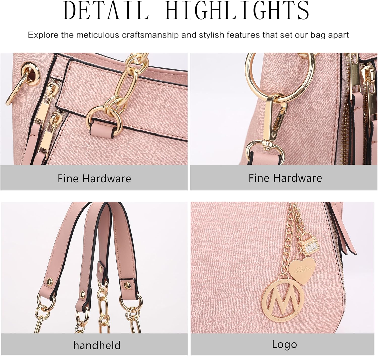 MKF Collection Tote Handbag with Wristlet Wallet, Vegan Leather Crossover Women’s Shoulder bag Purse - Image 7