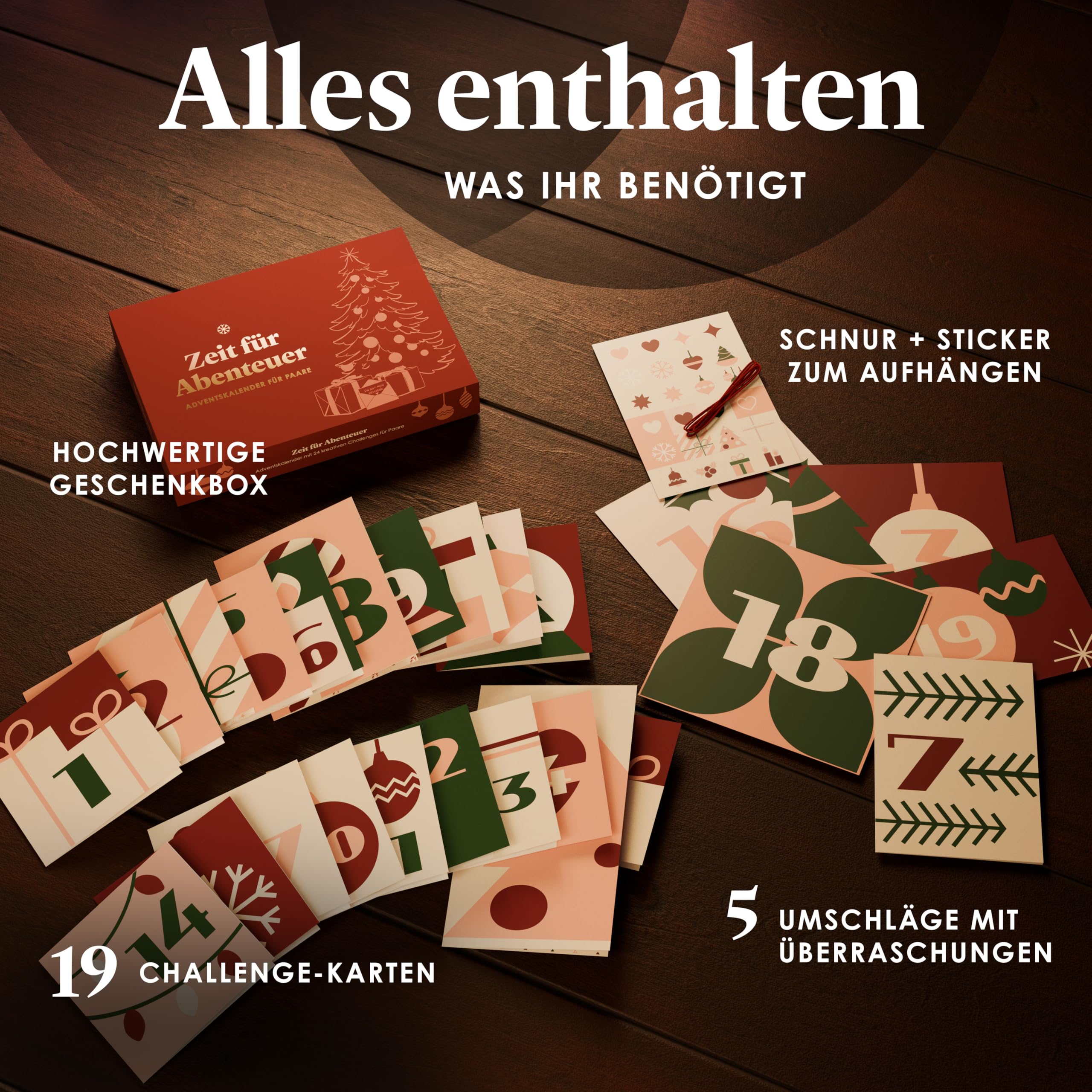 Adventskalender für Paare: Zeit für Abenteuer I Date Adventskalender 2025 für Pärchen I Duell Weihnachtskalender mit Partner Spiele für mehr Zweisamkeit I Geschenke für Partner