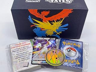 The Toy Box - Pokemon Box Bundle - 100 Assorted Pokemon Cards, 1x Ultra Rare Card & Game Coin