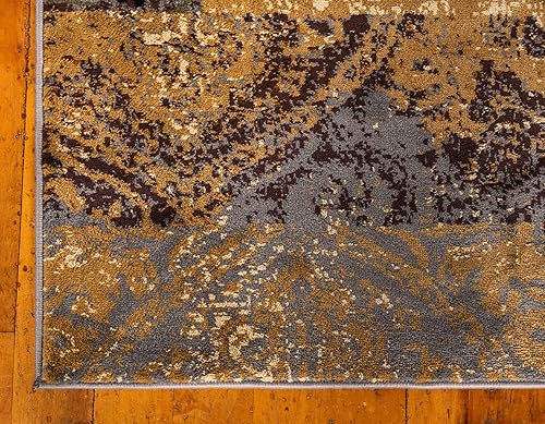 Miniatura 9 de Unique Loom Barista Collection - Alfombra moderna a cuadros, contemporánea, multicapas, Polipropileno, BeigeRoble