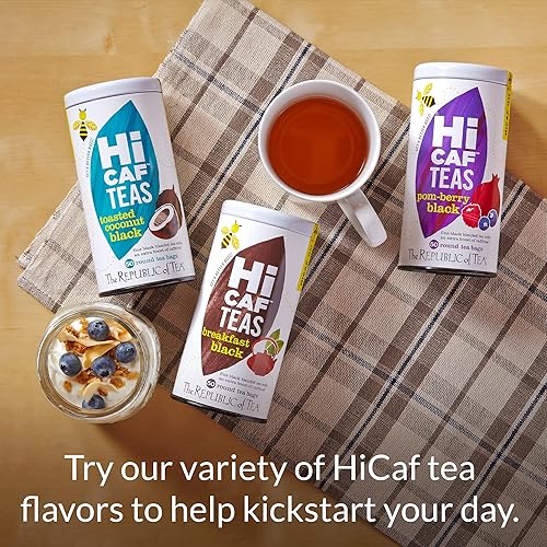 Miniatura 56 de The Republic of Tea HiCAF - Té negro con caramelo, 50 bolsas de té, té negro de alta calidad con alto contenido de cafeína