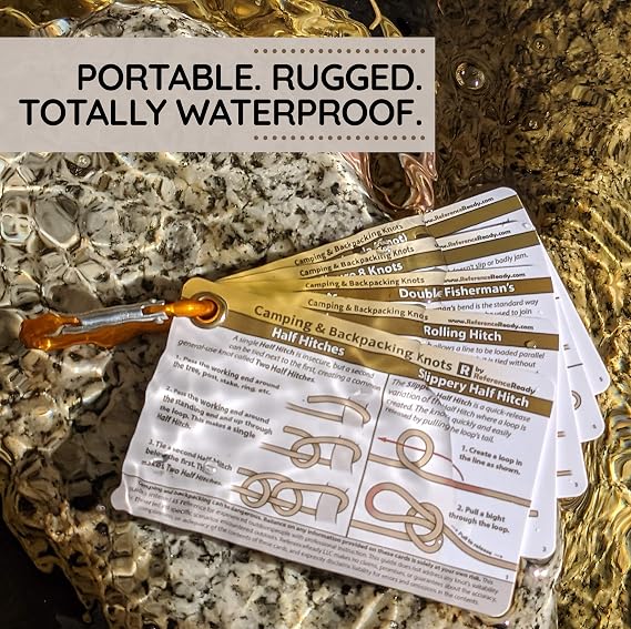ReferenceReady Outdoors Knot Tying Kit: Knot Guide, Webbing, and Paracord