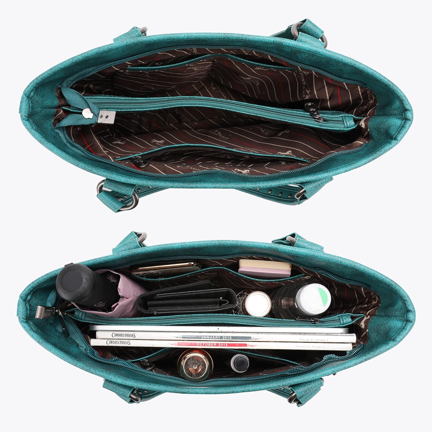 Montana West Spiritual Collection Western Tote Bag for Women Vegan Leather Shoulder Handbag with Wallet - Image 5