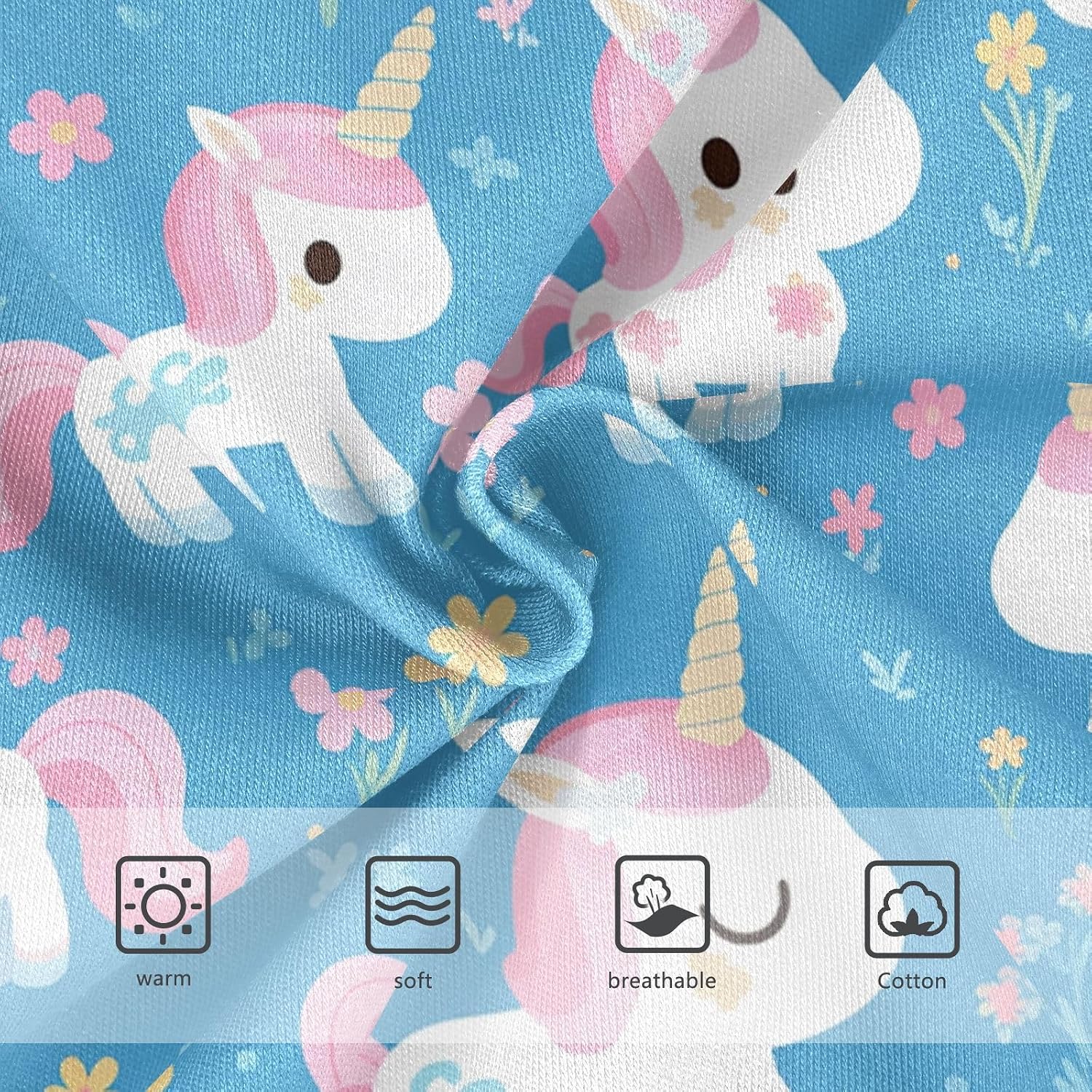 visesunny Boys Training Underwear Blue Cute Unicorn Breathe Cotton Potty Briefs Size 2T-8Y for Toddler