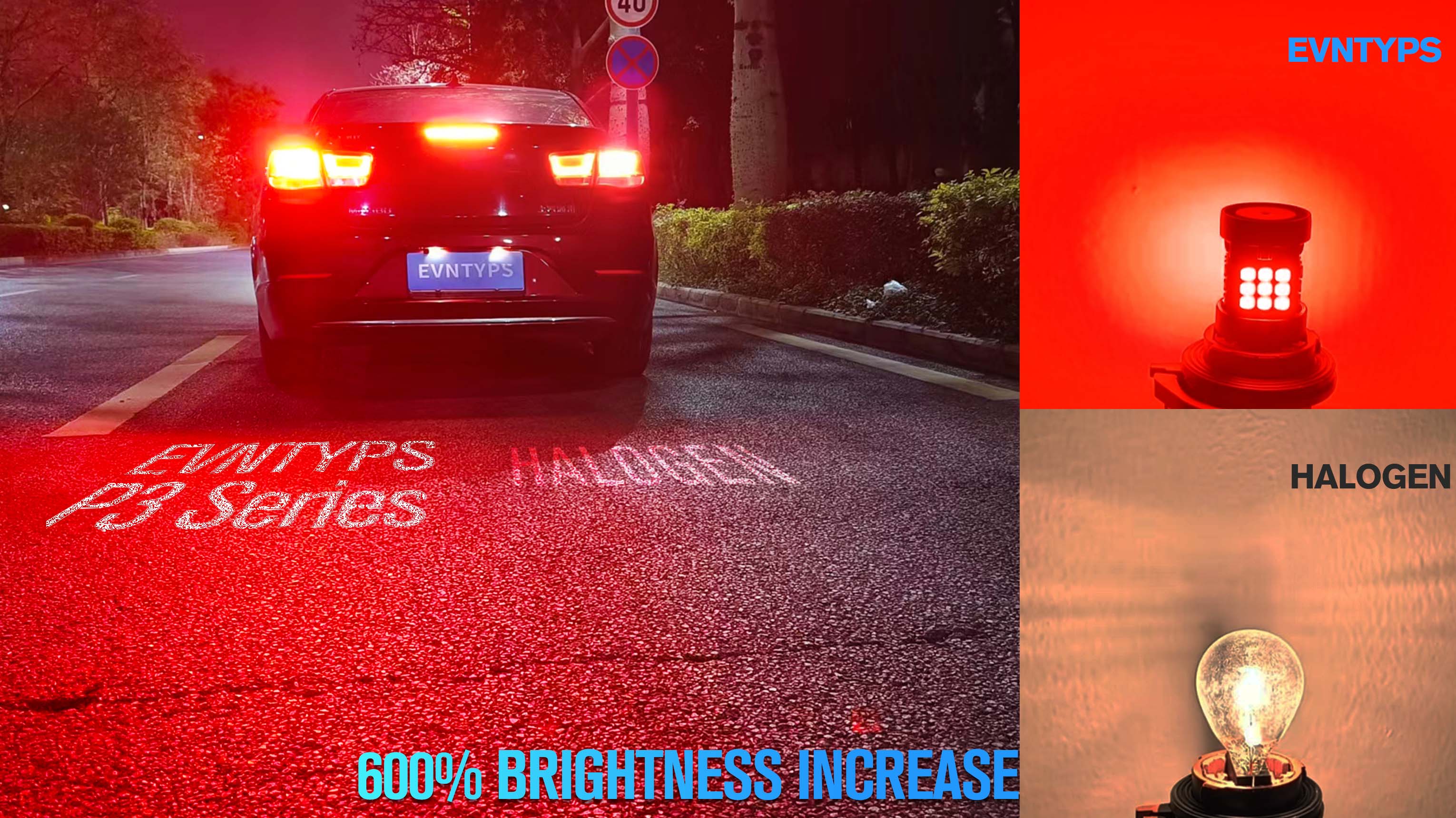 Evntyps CANBUS 1157/2357/2057 LED Bulbs - Red, Error Free With Built-in Resistor For Brake & Tail Lights (2-Pack)