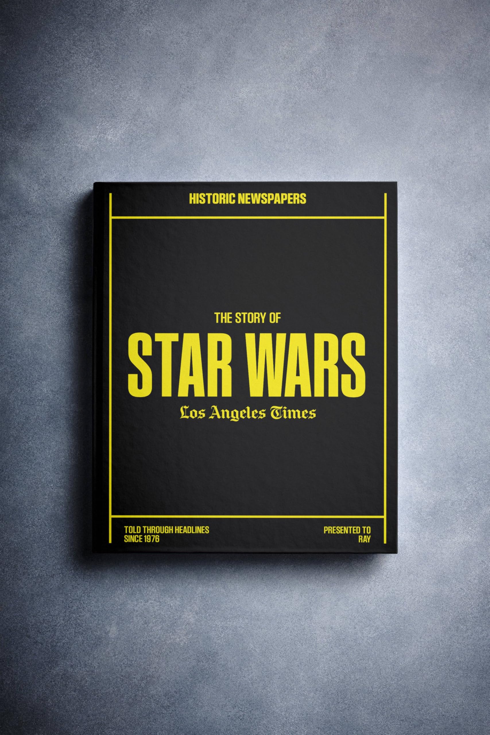Historic Newspapers Signature Gifts - Entertainment History Book - Movie History Told Through Newspaper Coverage - Fan Gift Memorabilia - Add Name Printed for Free (Star Wars)