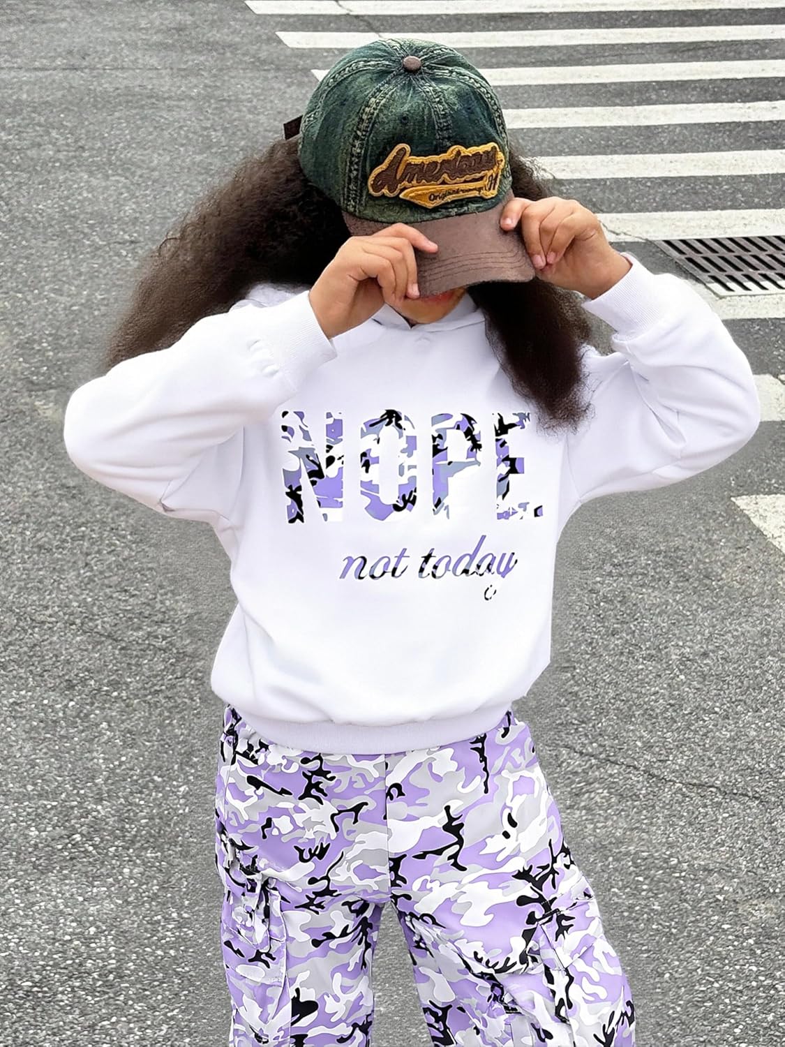 Girls Clothes Little Girl Outfits Letter Print Hooded Sweatshirt Cargo Pants 2PCS Girls Clothing - Image 2