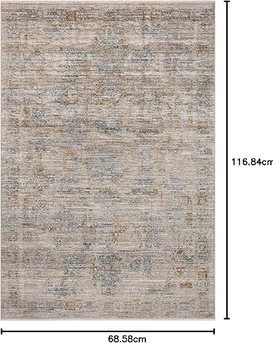 Miniatura 238 de Loloi Jean Stoffer Katherine Collection KES-02 Ocean/Coral 2'-7'' x 10'-0'', .25" Pile Height, Runner Rug