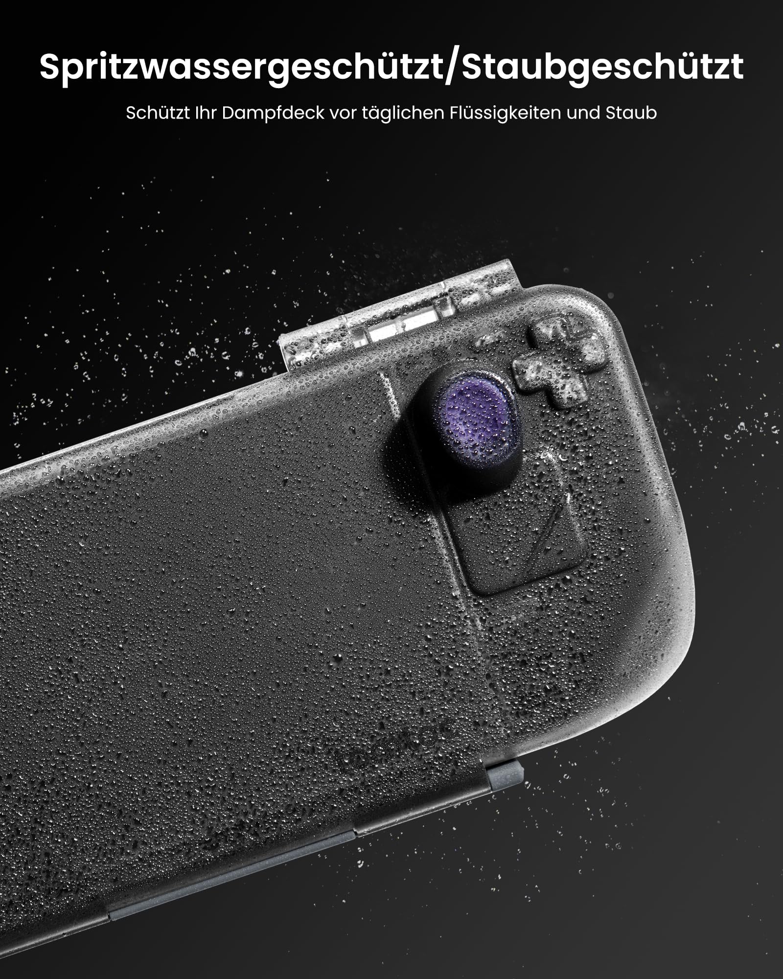 tomtoc Slim Armor Hülle für Steam Deck/Steam Deck OLED, Dünn Robust Aufbewahrung Schutzhülle Protective Case Cover mit militärischem Schutz und Ladeanschluss