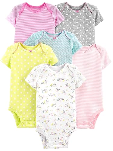 Simple Joys by Carter's Baby-Girls 6-Pack Short-Sleeve Bodysuit